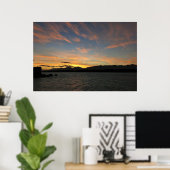 Lake Pukaki Sunset Poster (Thuiskantoor)