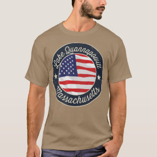 Lake Quannapowitt - Patriotic Massachusetts Souven T-shirt