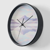 Lake Reflection Wall Clock – Serene Natuur Design (Hoek)