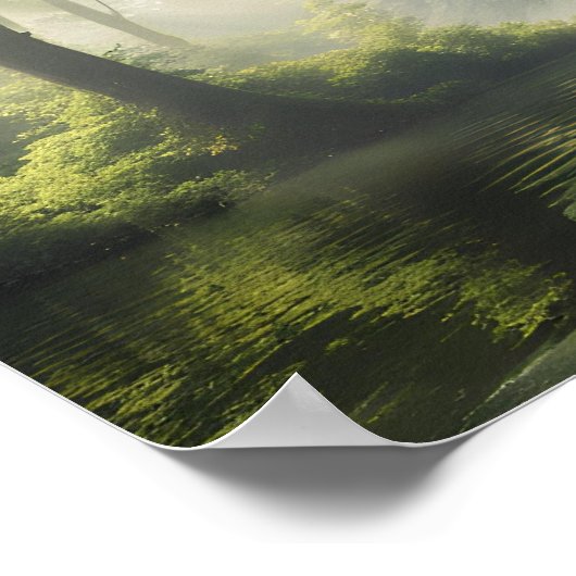 Lake Reflections: Sereniteit in de Kano Poster (Hoek)