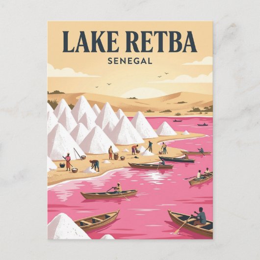 Lake Retba, Dakar, Dakar Briefkaart (Voorkant)