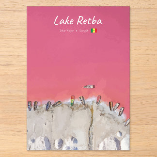 Lake Retba, Senegal - Roze meerboten Acryl Uitnodigingen