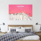 Lake Retba, Senegal - Roze meerboten Canvas Afdruk (Insitu (Slaapkamer))