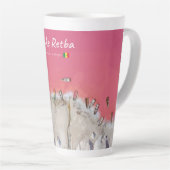 Lake Retba, Senegal - Roze meerboten groot Latte Mok (Rechterhoek)