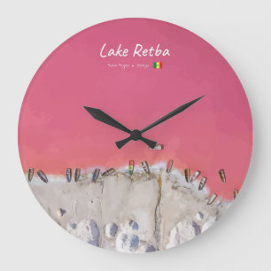 Lake Retba, Senegal - Roze meerboten Grote Klok