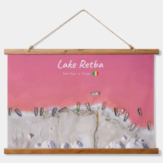 Lake Retba, Senegal - Roze meerboten Hangend Wandkleed