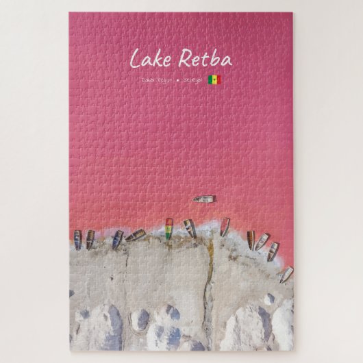 Lake Retba, Senegal - Roze meerboten Legpuzzel (Verticaal)