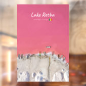 Lake Retba, Senegal - Roze meerboten Raamsticker (Vel 2)