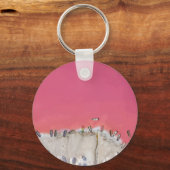 Lake Retba, Senegal - Roze meerboten Sleutelhanger (Achterkant)