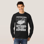 Lake Retired Boating  Pontoon Boat T-shirt (Voorkant volledig)