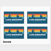 Lake Rhodhiss North Carolina Canoe Rechthoekige Sticker (Vel)
