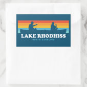 Lake Rhodhiss North Carolina Canoe Rechthoekige Sticker (Tas)