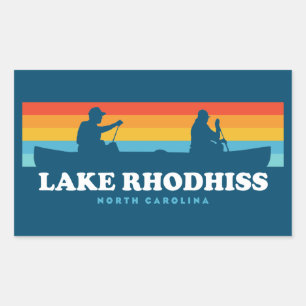 Lake Rhodhiss North Carolina Canoe Rechthoekige Sticker