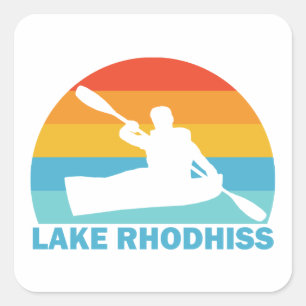 Lake Rhodhiss North Carolina Kayak Vierkante Sticker