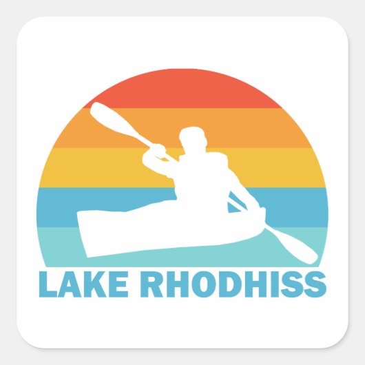 Lake Rhodhiss North Carolina Kayak Vierkante Sticker (Voorkant)