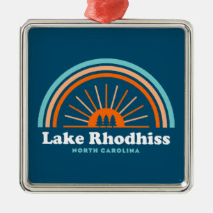 Lake Rhodhiss North Carolina Rainbow Metalen Ornament