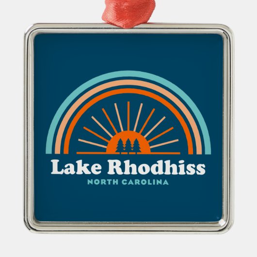 Lake Rhodhiss North Carolina Rainbow Metalen Ornament (Voorkant)