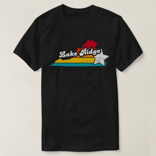 Lake Ridge Virginia Verdrietig Souvenir 1 T-shirt (Design voorkant)