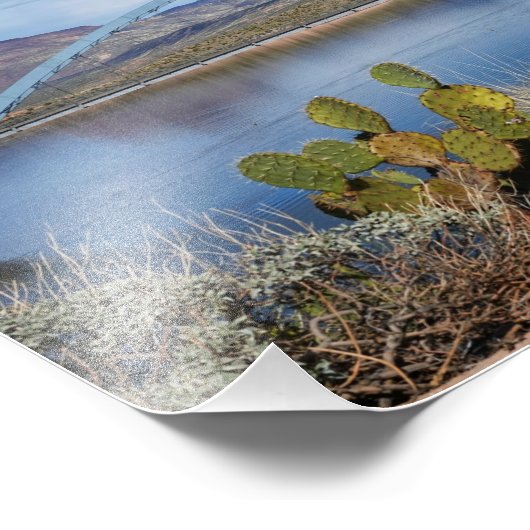 Lake Roosevelt Bridge Foto Afdruk (Hoek)