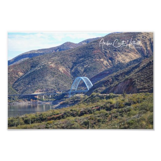 Lake Roosevelt-brug Foto Afdruk (Voorkant)