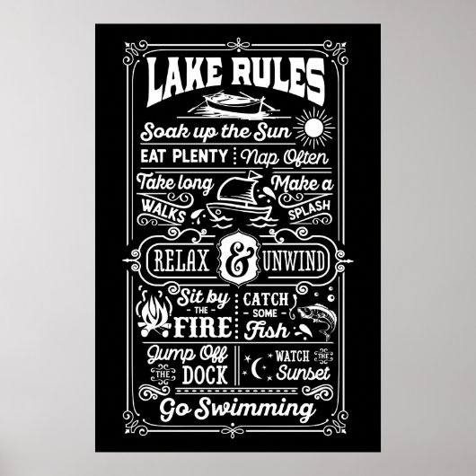 Lake Rules: de eenvoudige vreugde aan het water va Poster (Voorkant)