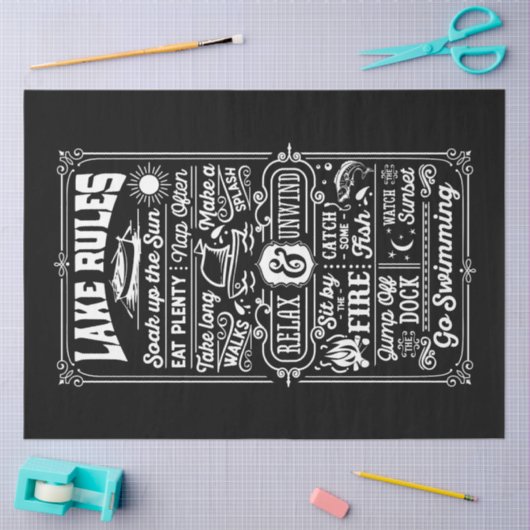 Lake Rules Tissuepapier (Craft)