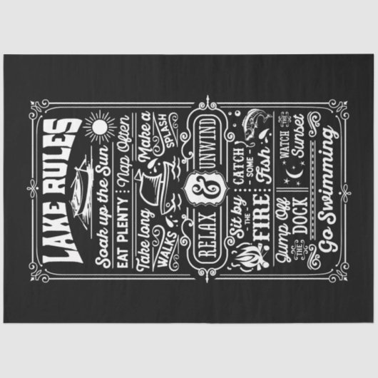 Lake Rules Tissuepapier (Voorkant)