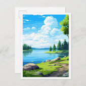 Lake Saint Croix Frankrijk  illustratie Briefkaart (Voorkant / Achterkant)