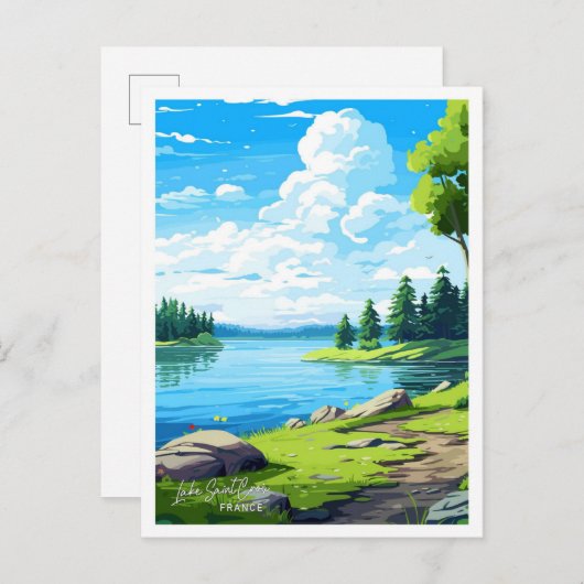 Lake Saint Croix Frankrijk  illustratie Briefkaart (Voorkant / Achterkant)