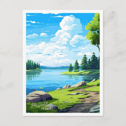 Lake Saint Croix Frankrijk  illustratie Briefkaart (Voorkant)