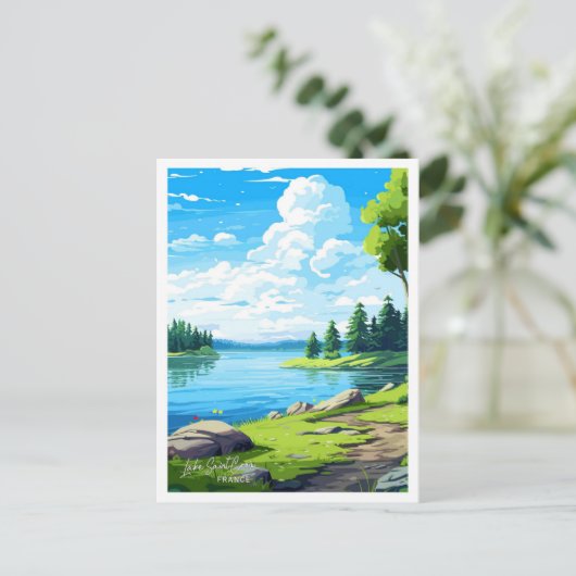 Lake Saint Croix Frankrijk  illustratie Briefkaart (Staand voorkant)