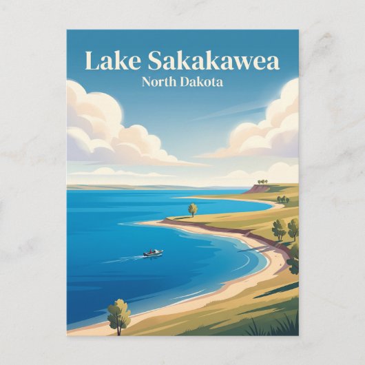 Lake Sakakawea Briefkaart (Voorkant)
