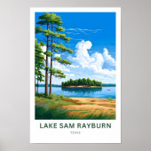 Lake Sam Rayburn Texas Reisprint Poster (Voorkant)