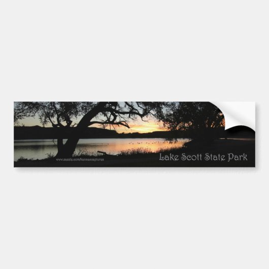Lake Scott State Park Kansas Sunset Bumpersticker (Voorkant)