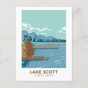 Lake Scott State Park Kansas Vintage Briefkaart