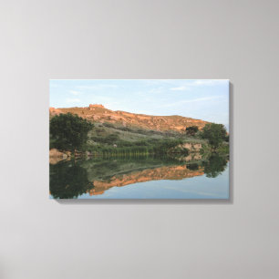 Lake Scott State Park - Reflection Wrapped Canvas Afdruk