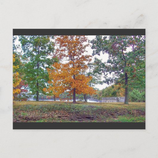 Lake Scranton Briefkaart Scranton PA-Autumn (Voorkant)