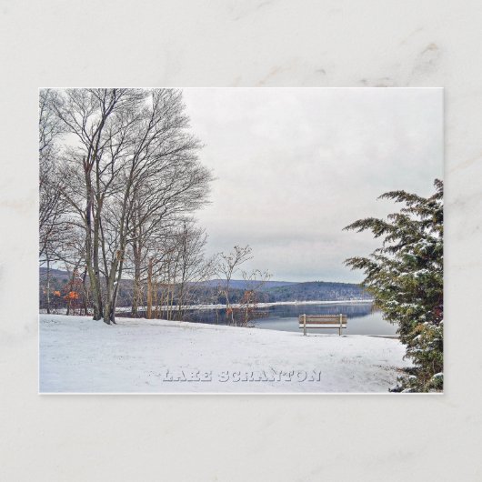 Lake Scranton Briefkaart Scranton PA-Winter (Voorkant)