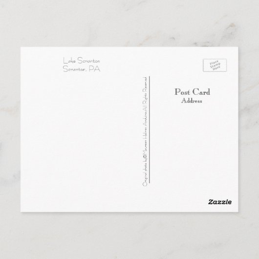 Lake Scranton Sunset Briefkaart (Achterkant)