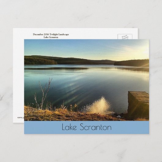 Lake Scranton-Twilight landschap Briefkaart (Voorkant / Achterkant)