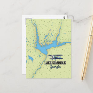 Lake Seminole Georgia kaart poster Acrylic Print