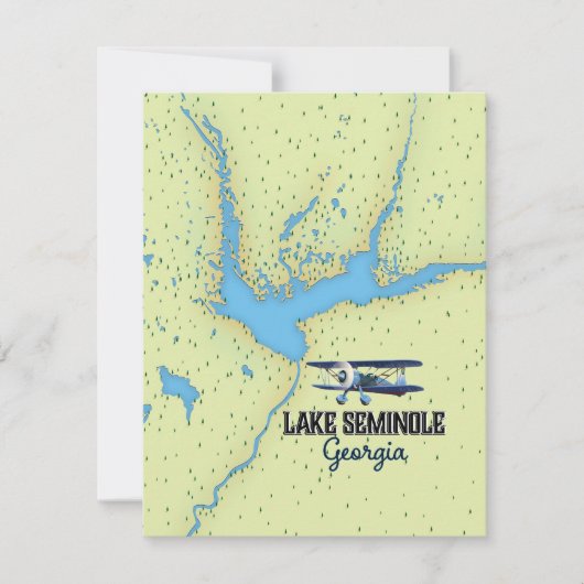 Lake Seminole Georgia kaartposter (Voorkant)