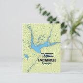 Lake Seminole Georgia kaartposter (Staand voorkant)