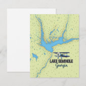 Lake Seminole Georgia kaartposter (Voorkant / Achterkant)