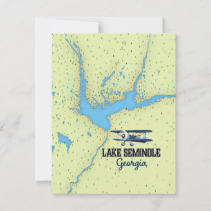 Lake Seminole Georgia kaartposter