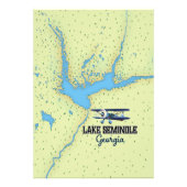 Lake Seminole Georgia Map poster (Voorkant)