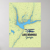 Lake Seminole Georgia Map poster (Voorkant)