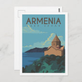 Lake Sevan Armenia Travel Place Illustratie Briefkaart (Voorkant / Achterkant)