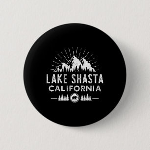 Lake Shasta Californië - Bergskisport Wandelen Fi Ronde Button 5,7 Cm