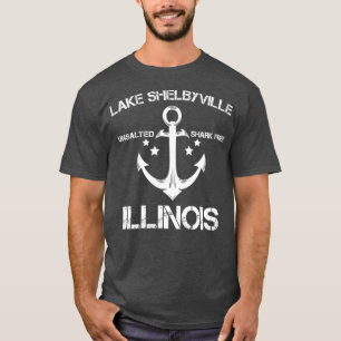 LAKE SHELBYVILLE ILLINOIS Funny Vist Camping T-shirt